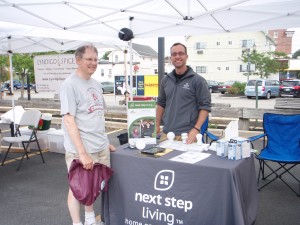 Signing up for Home Energy Assessments at the Needham Farmers Market