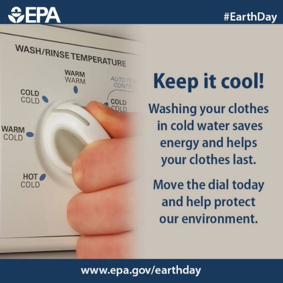 wash your clothes in cold water to save!