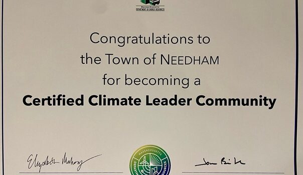 Needham Certified as Massachusetts Climate Leader Community
